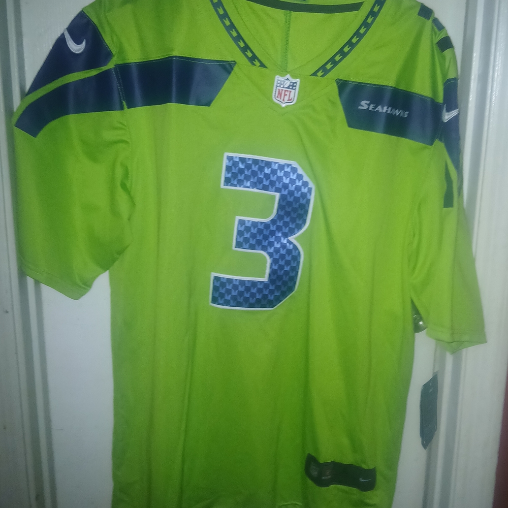 NWT Nike Men's Neon Green Seahawks Jersey